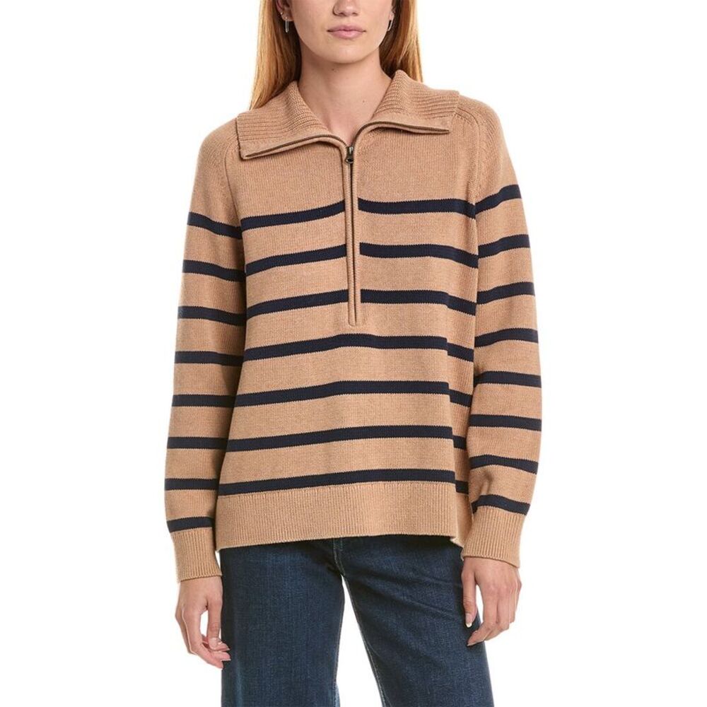 Boden Womens Lucy Half Zip Jumper, Brown